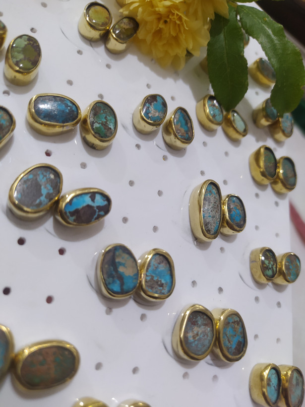 گوشواره زنانه فیروزه اکسسوار ژورنال درمانی و انرژی زا